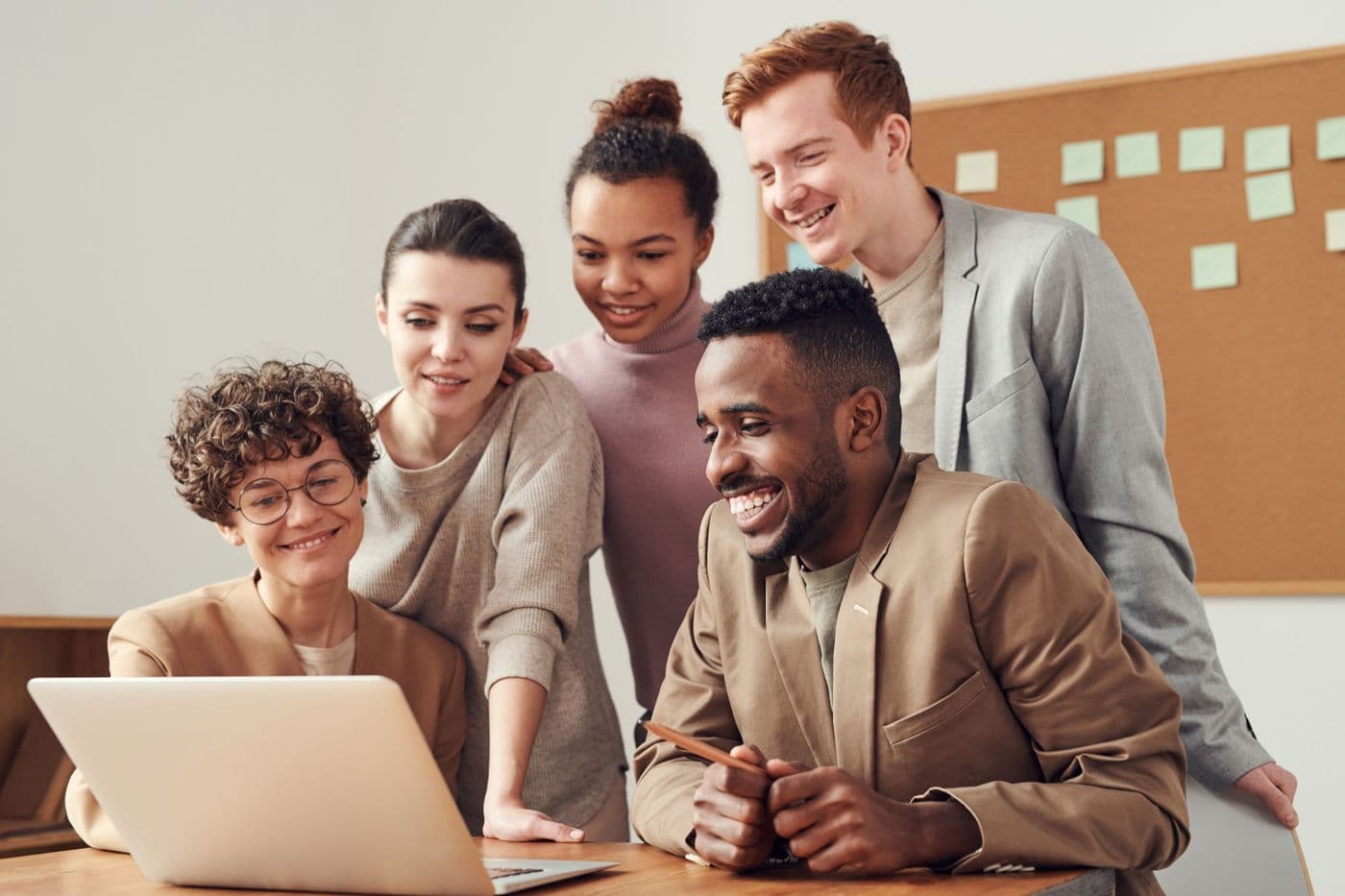 A group of members laughing together